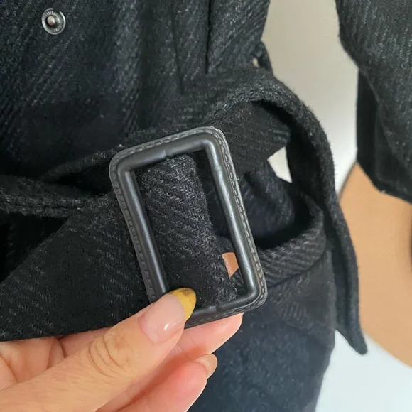 Banana Republic black wool coat - Picture 2 of 7